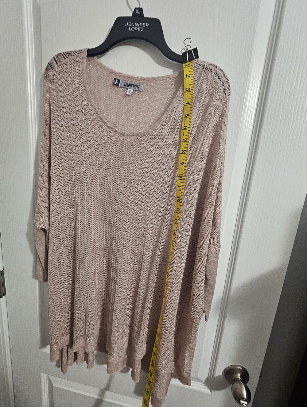 Jennifer Lopez light pink glitter glam Caftan Women Small/ medium - Picture 4 of 6
